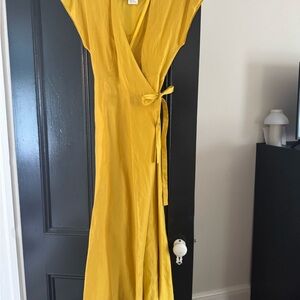 MaxMara Yellow Sleeveless V-Neck Sundress